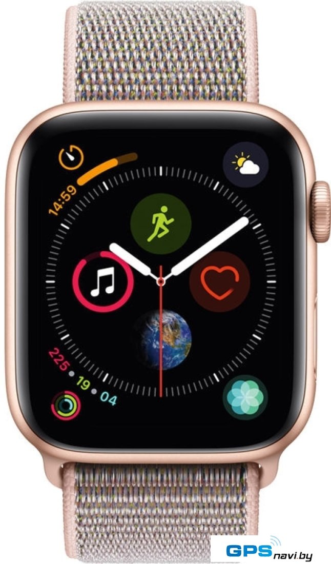 Умные часы Apple Watch Series 4 LTE 44 мм (алюминий золотистый/нейлон розовый)