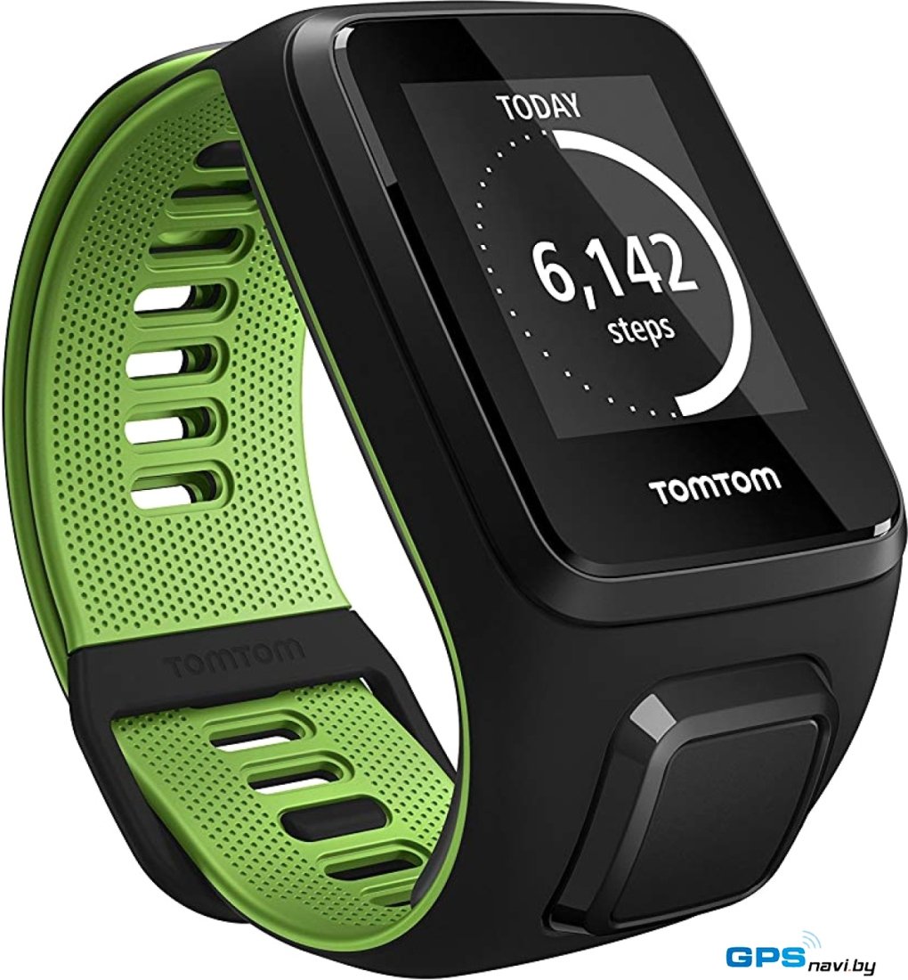Умные часы TomTom Runner 3 Cardio L (черный/зеленый)
