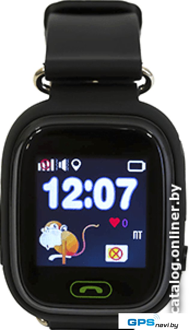 Умные часы Smart Baby Watch Q80 (черный)