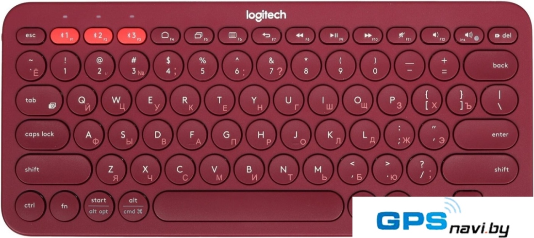 Клавиатура Logitech Multi-Device K380 Bluetooth 920-007655 (красный, нет кириллицы)