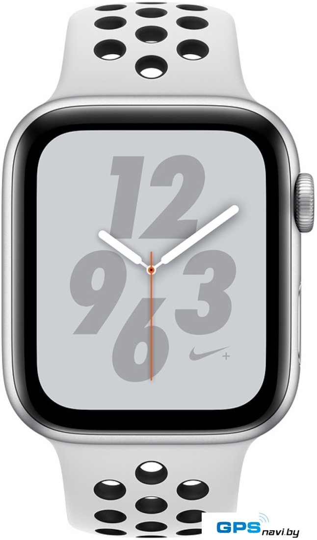Умные часы Apple Watch Nike+ 44 мм (алюминий серебристый/чистая платина, черный)