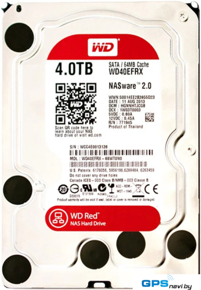 Жесткий диск WD Red Plus 4TB WD40EFRX
