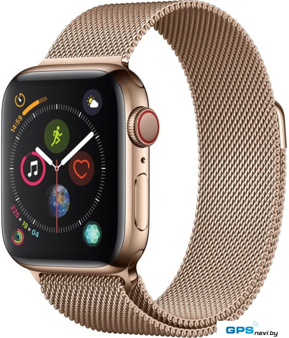 Умные часы Apple Watch Series 4 LTE 40 мм (сталь золотистый/миланский золотой)
