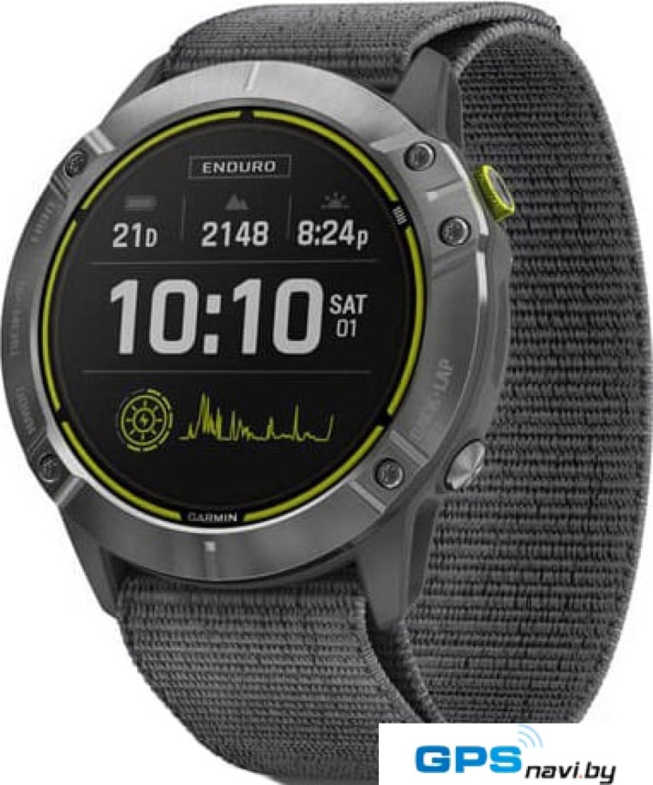 Профессиональные умные часы Garmin Enduro (серая сталь/серый ремешок UltraFit)