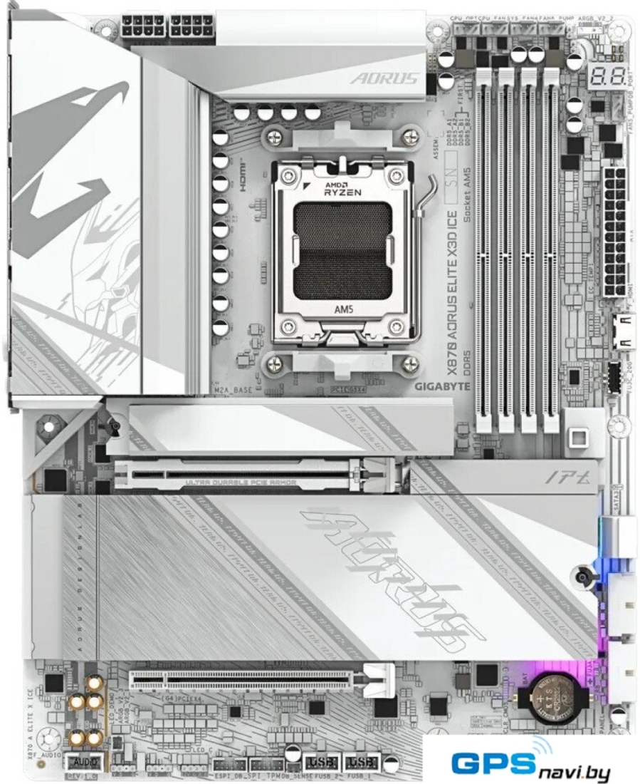 Материнская плата Gigabyte X870 Aorus Elite X3D Ice
