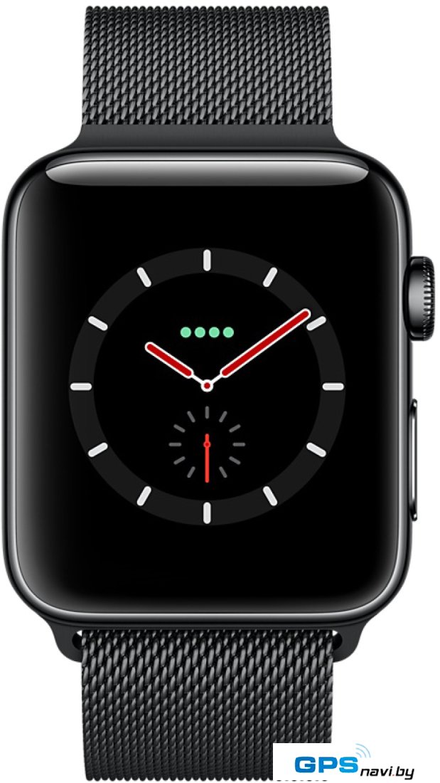 Умные часы Apple Watch Series 3 LTE 42 мм (сталь черный космос/миланский браслет)