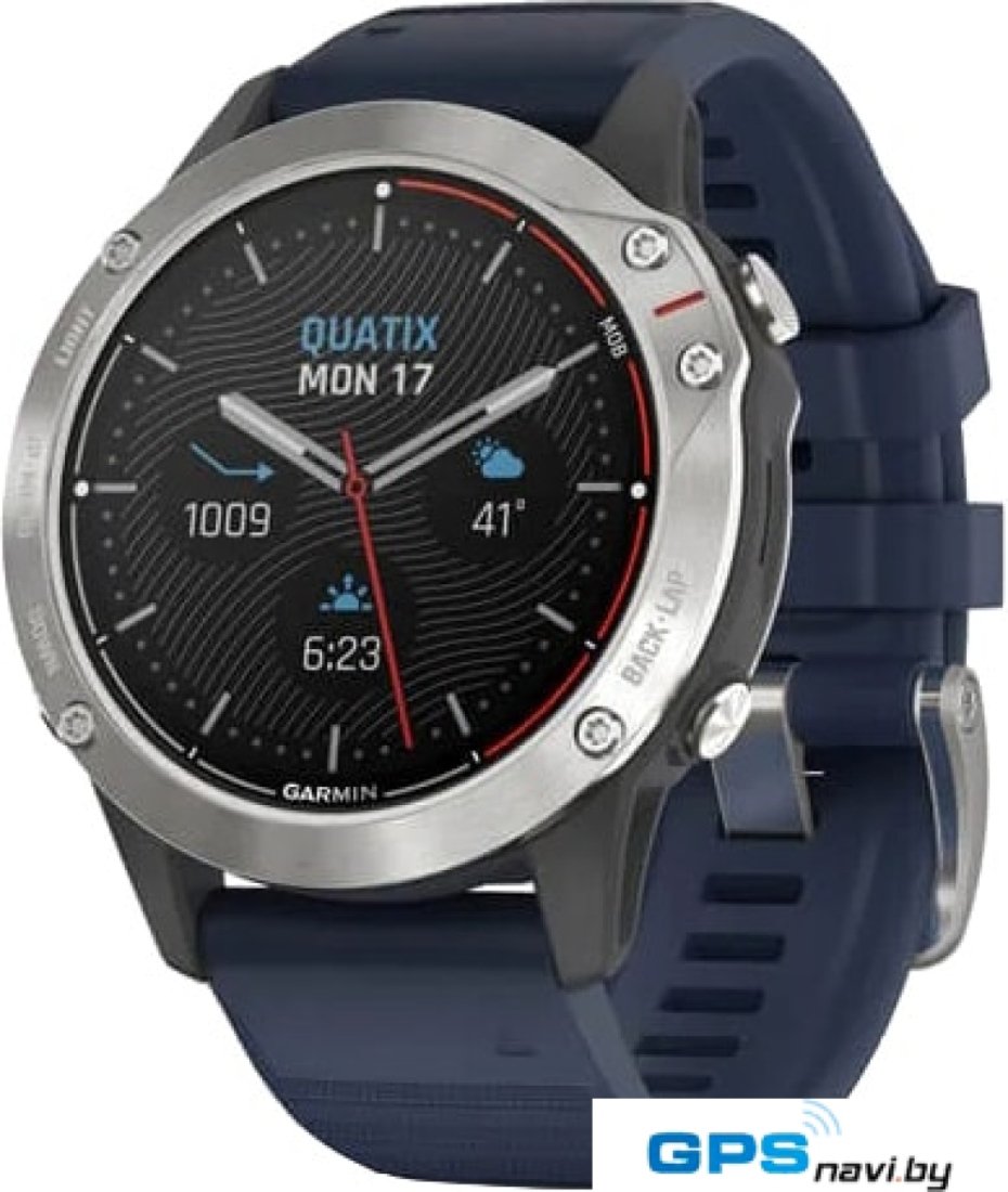Умные часы Garmin Quatix 6 47 мм (серый/синий)