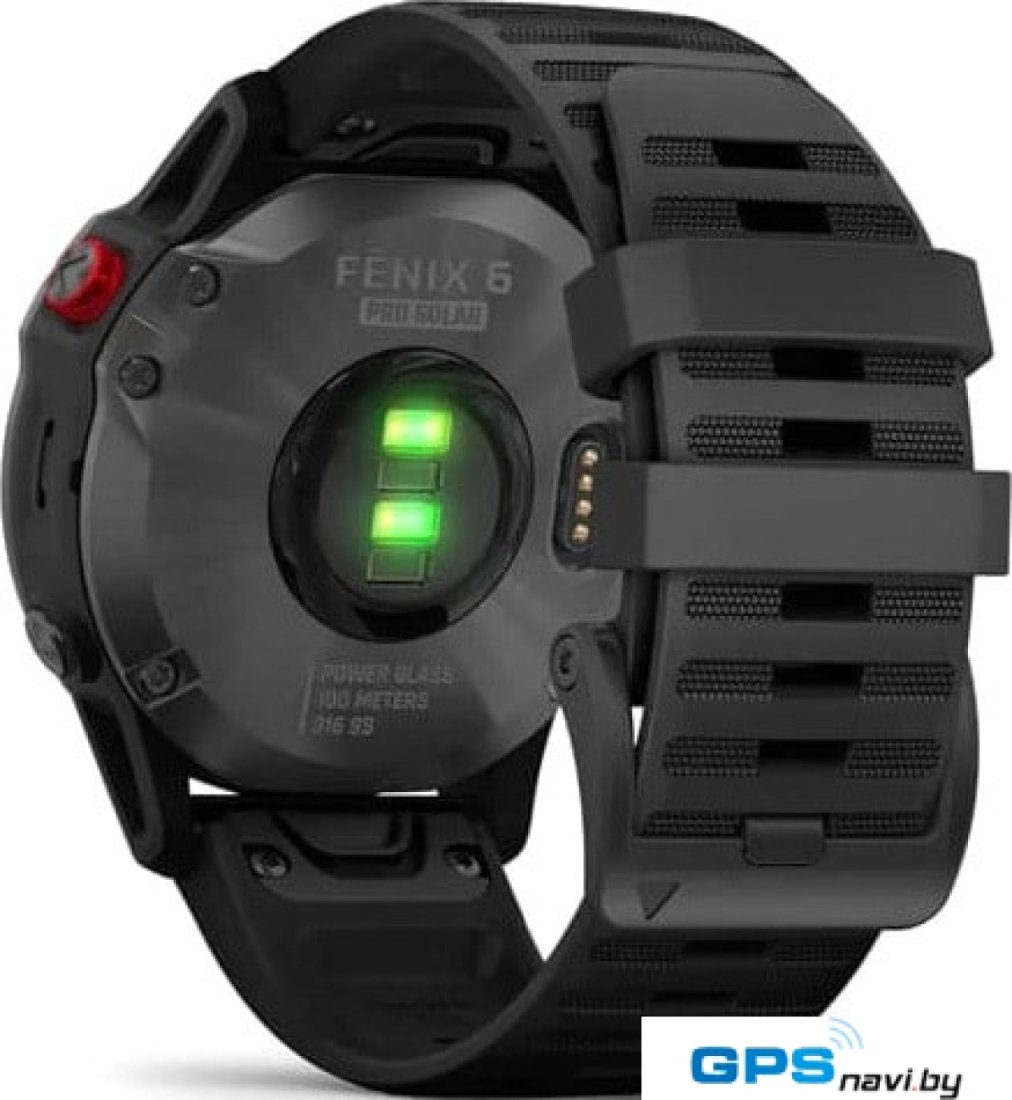 Умные часы Garmin Fenix 6 Pro Solar 47 мм (серый шифер, силикон)