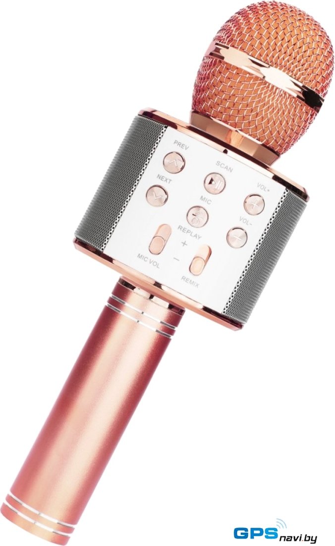 Микрофон Wster WS-858 (розовый)