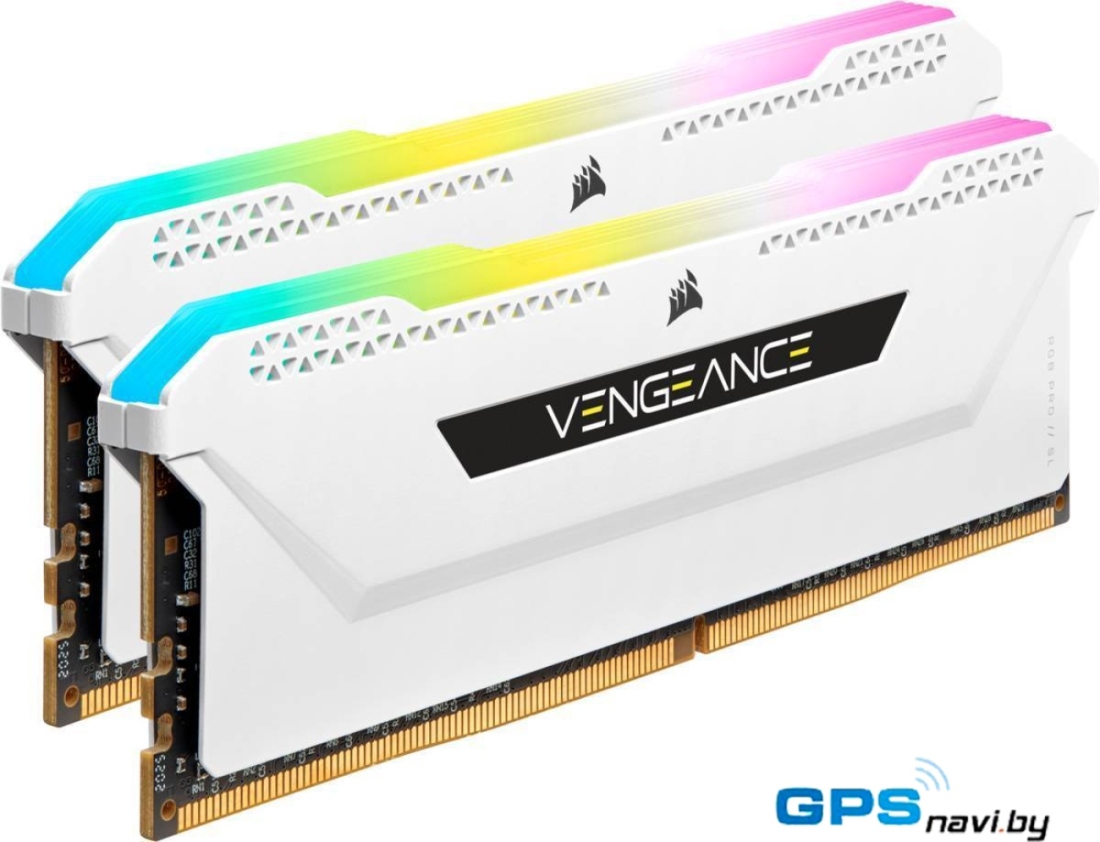 Оперативная память Corsair Vengeance RGB PRO SL 2x16ГБ DDR4 3600 МГц CMH32GX4M2D3600C18W
