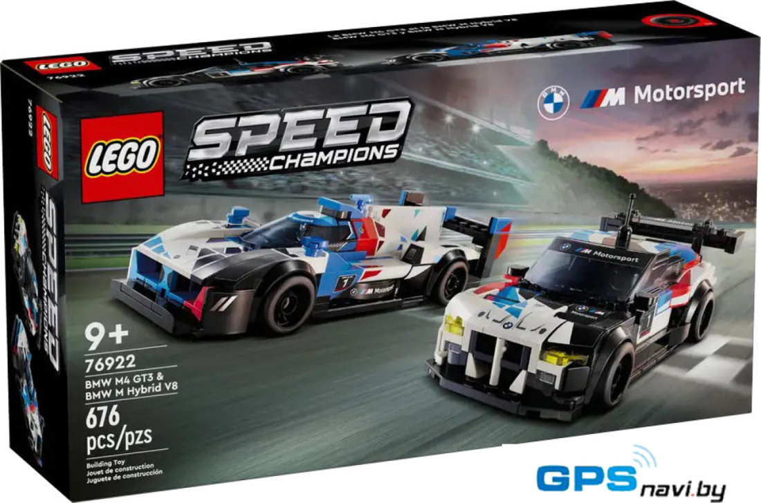 Конструктор LEGO Speed Champions 76922 Гоночные автомобили BMW M4 GT3 и BMW M Hybrid V8