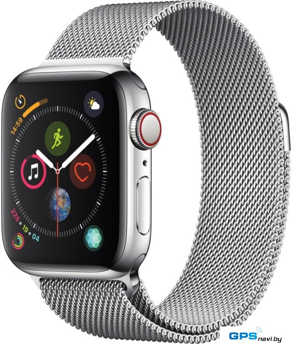 Умные часы Apple Watch Series 4 LTE 40 мм (сталь серебристый/миланский)