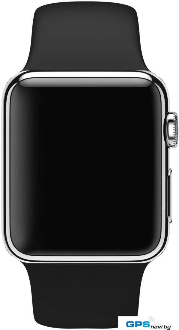 Умные часы Apple Watch 38mm Stainless Steel with Black Sport Band (MJ2Y2)