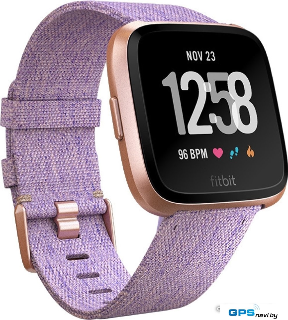 Умные часы Fitbit Versa Special Edition (розовое золото/лавандовый тканевый)