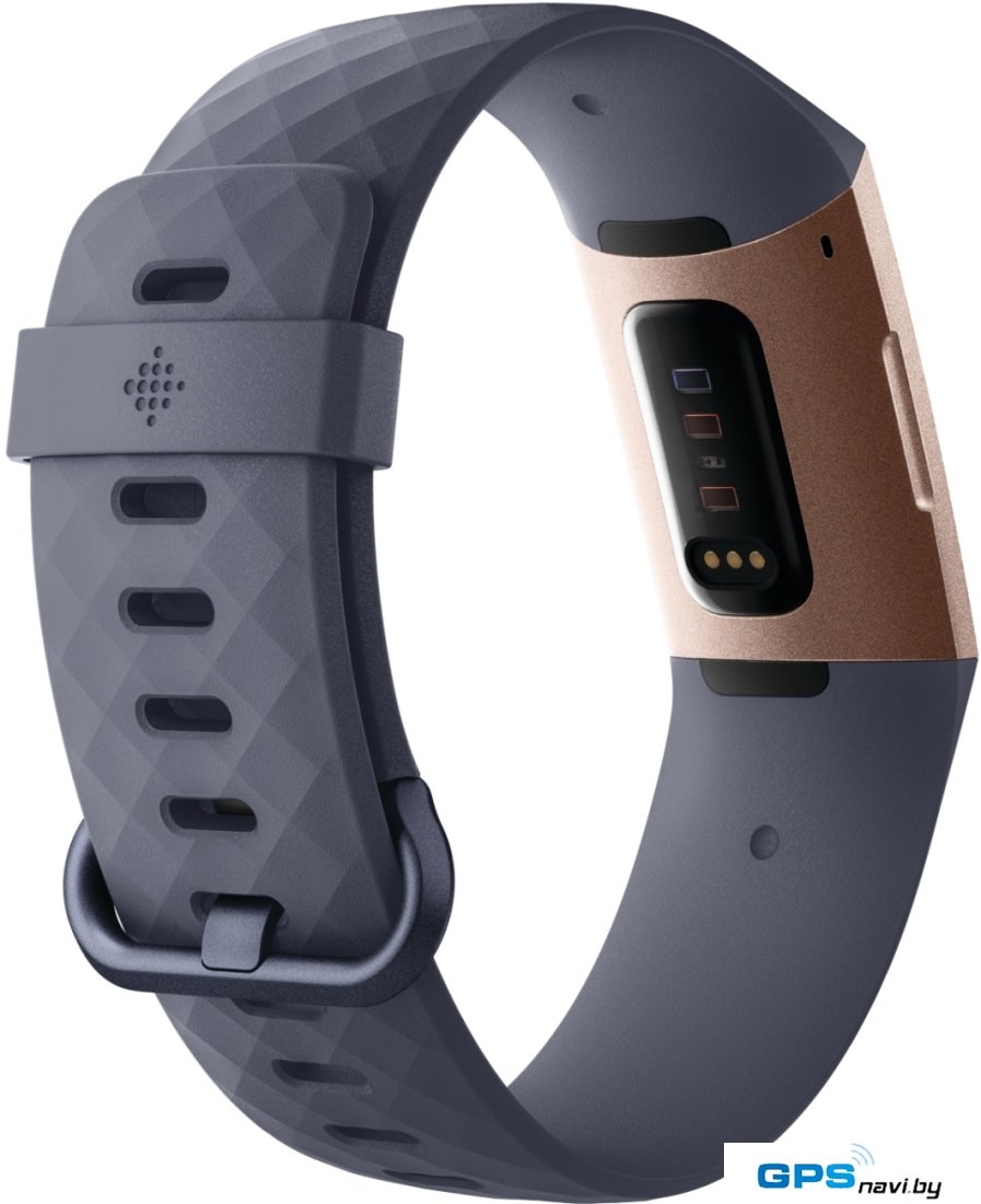 Фитнес-браслет Fitbit Charge 3 (розовое золото/темно-синий)