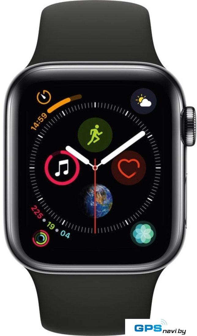 Умные часы Apple Watch Series 4 LTE 40 мм (сталь черный космос/черный)