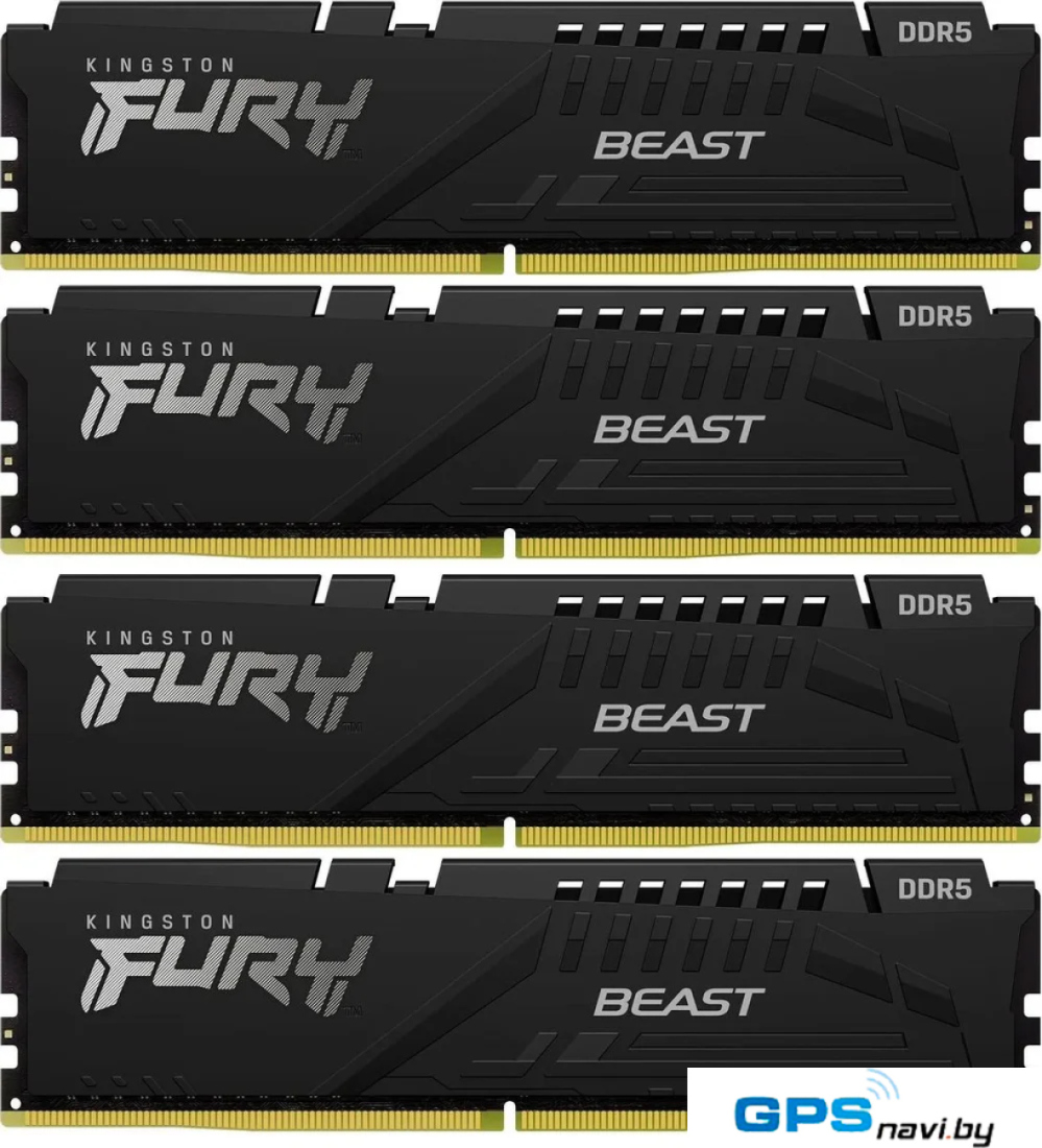 Оперативная память Kingston FURY Beast 4x16ГБ DDR5 6000 МГц KF560C40BBK4-64