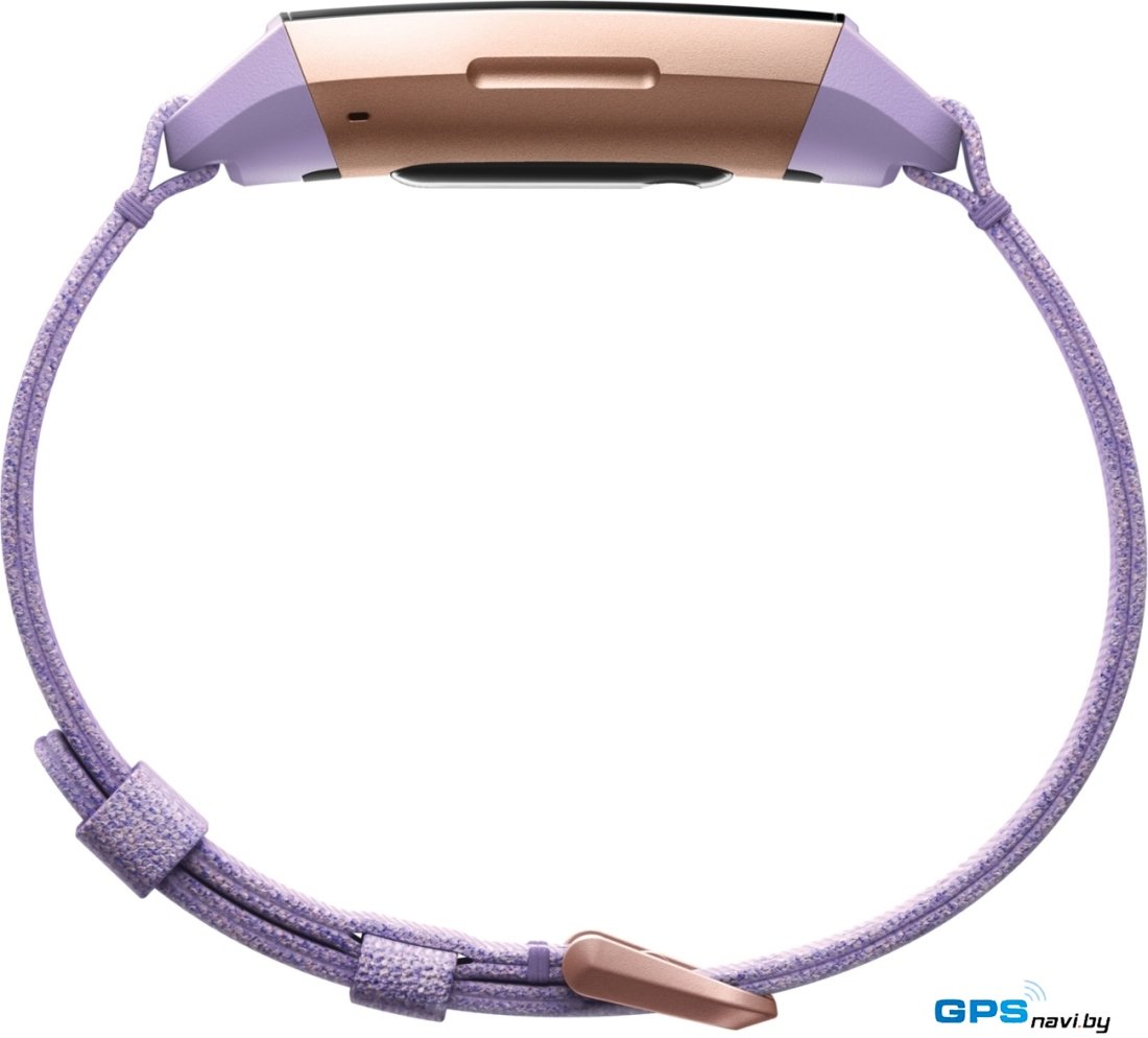 Фитнес-браслет Fitbit Charge 3 Special Edition (розовое золото/лавандовый тканевый)