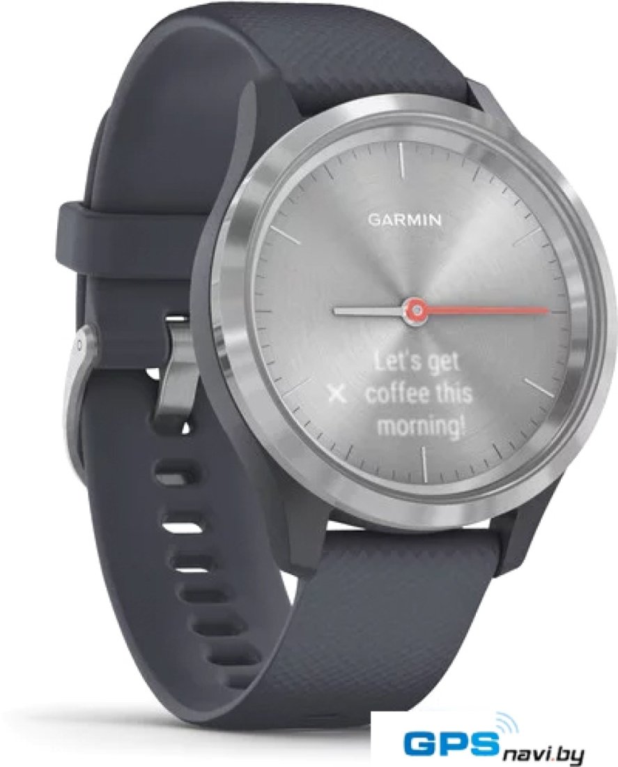 Гибридные умные часы Garmin Vivomove 3S (серебристый/синий)
