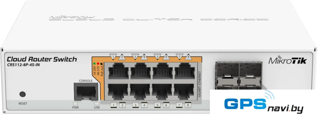 Управляемый коммутатор 3-го уровня Mikrotik CRS112-8P-4S-IN