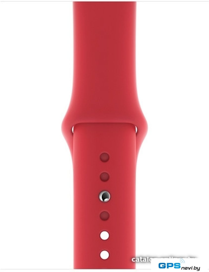 Умные часы Apple Watch Series 5 40 мм (серебристый алюминий/красный спортивный)