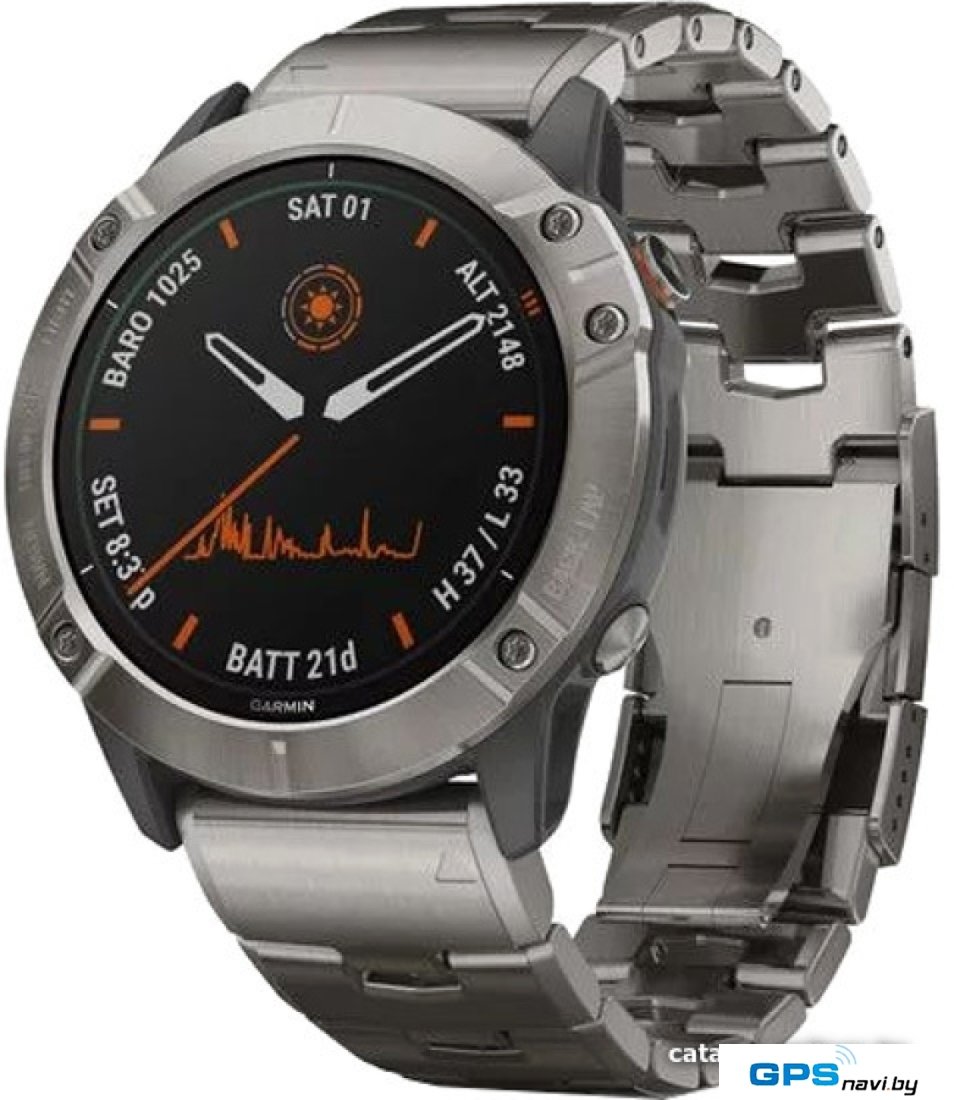 Умные часы Garmin Fenix 6X Pro Solar (титановый)