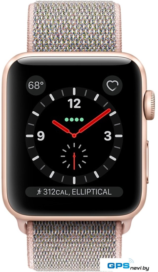 Умные часы Apple Watch Series 3 LTE 38 мм (алюминий/розовый песок нейлон)