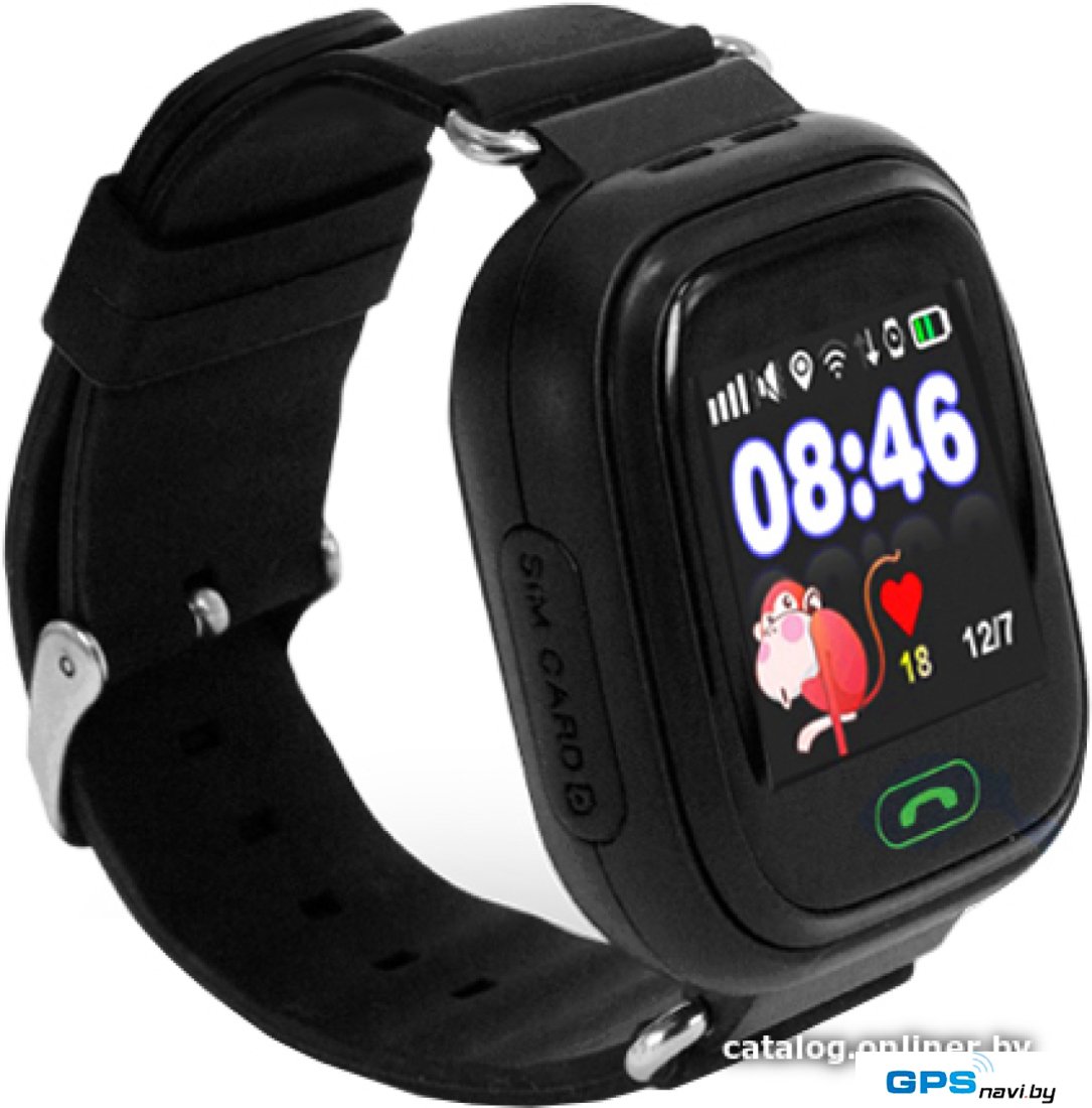 Умные часы GPS Baby Q80 (черный)