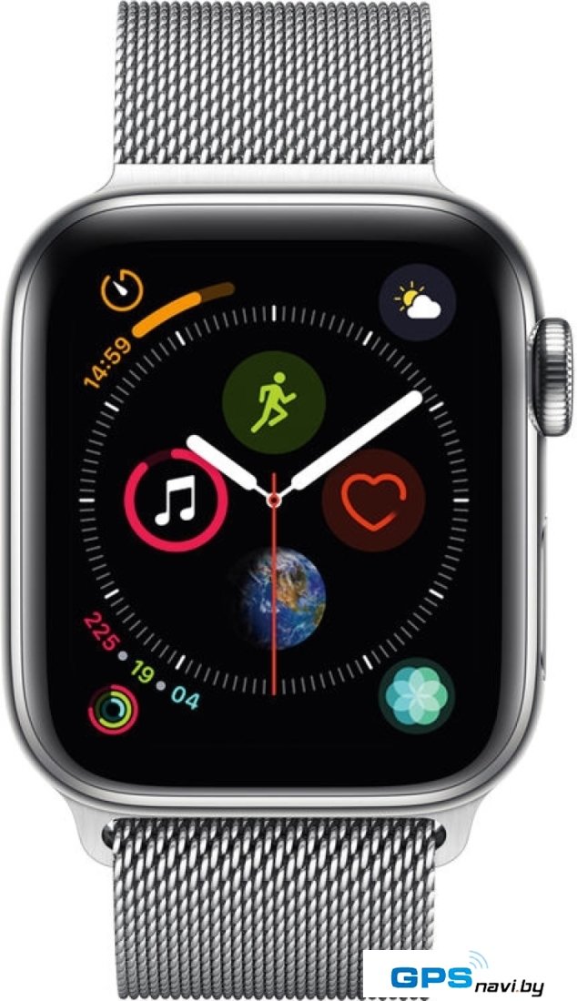 Умные часы Apple Watch Series 4 LTE 40 мм (сталь серебристый/миланский)