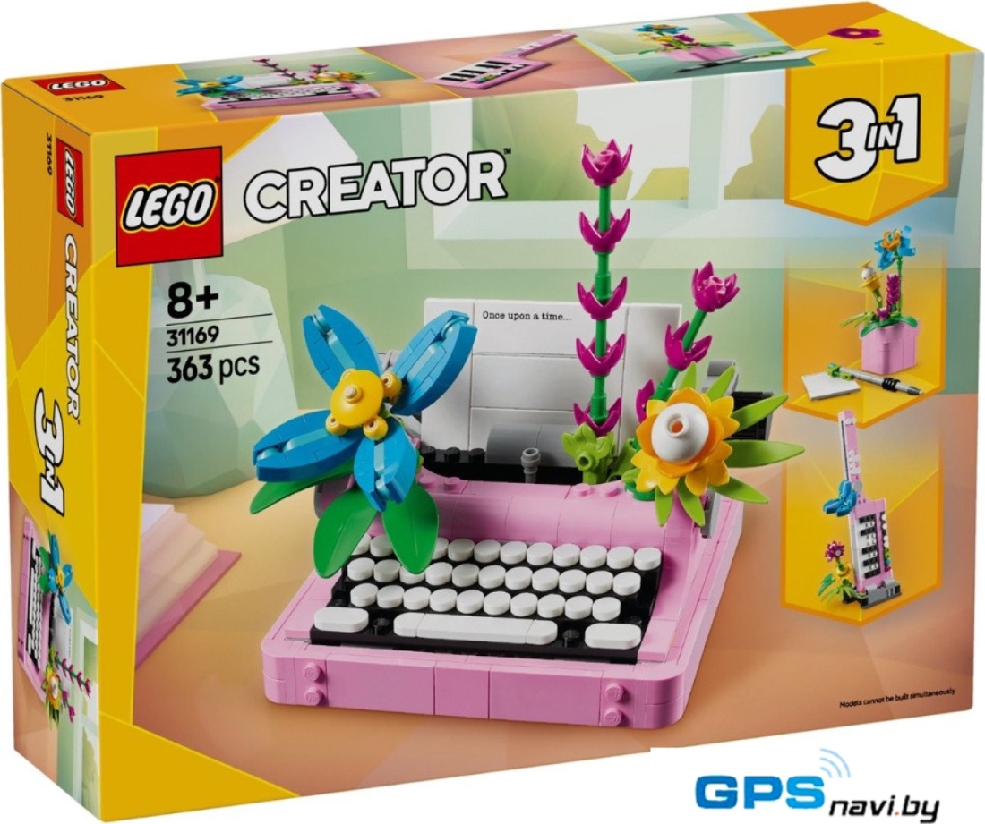 Конструктор LEGO Creator 3 в 1 31169 Пишущая машинка с цветами