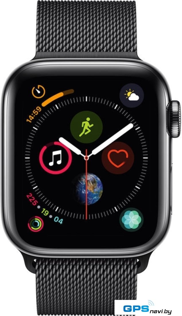 Умные часы Apple Watch Series 4 LTE 40 мм (сталь черный/миланский черный)