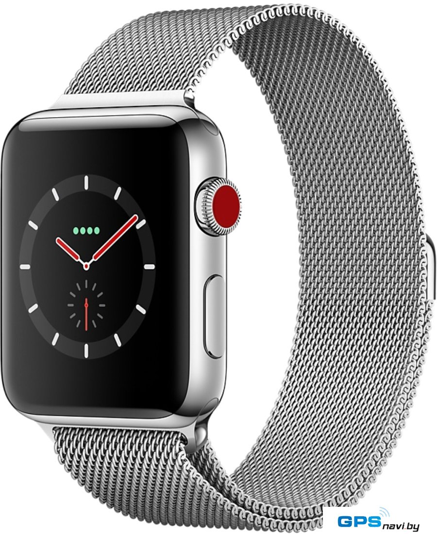Умные часы Apple Watch Series 3 LTE 38 мм (сталь/миланский браслет)
