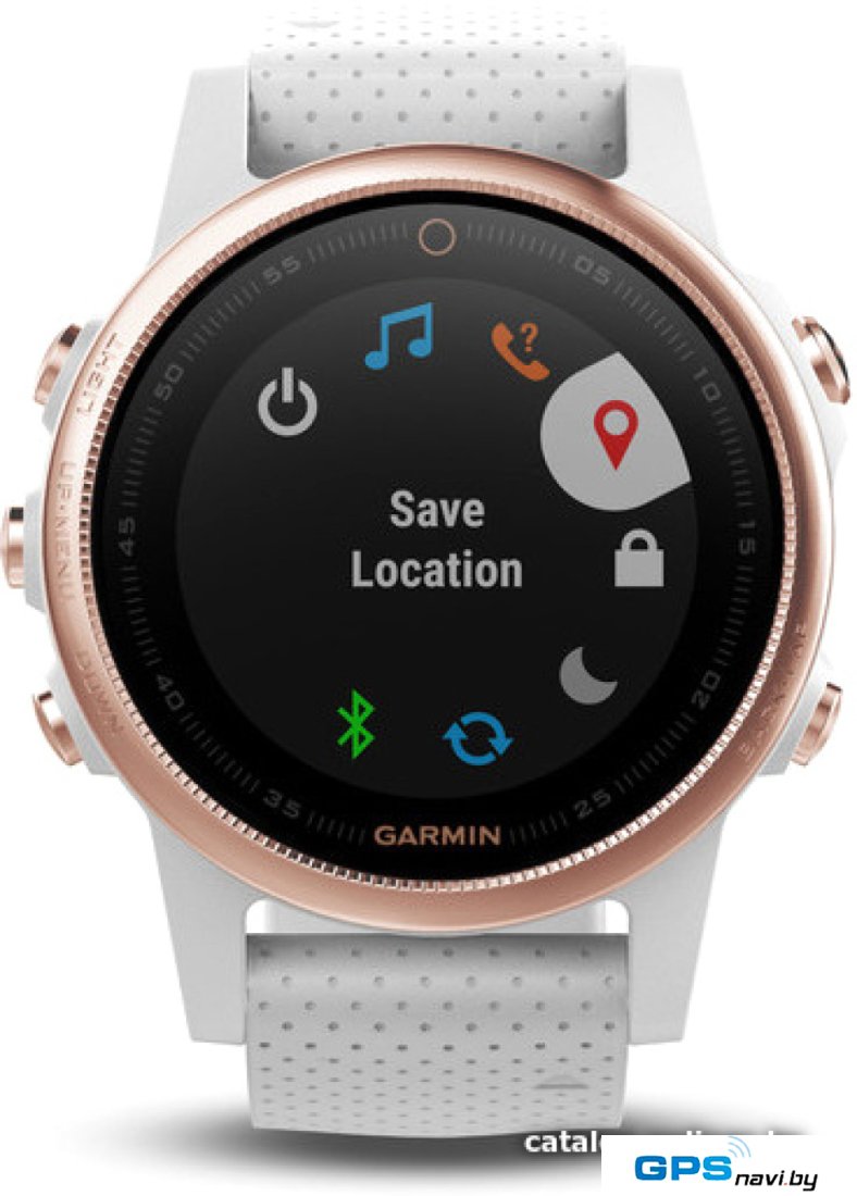 Умные часы Garmin Fenix 5S Sapphire 42mm (золотистый/белый) [010-01685-17]