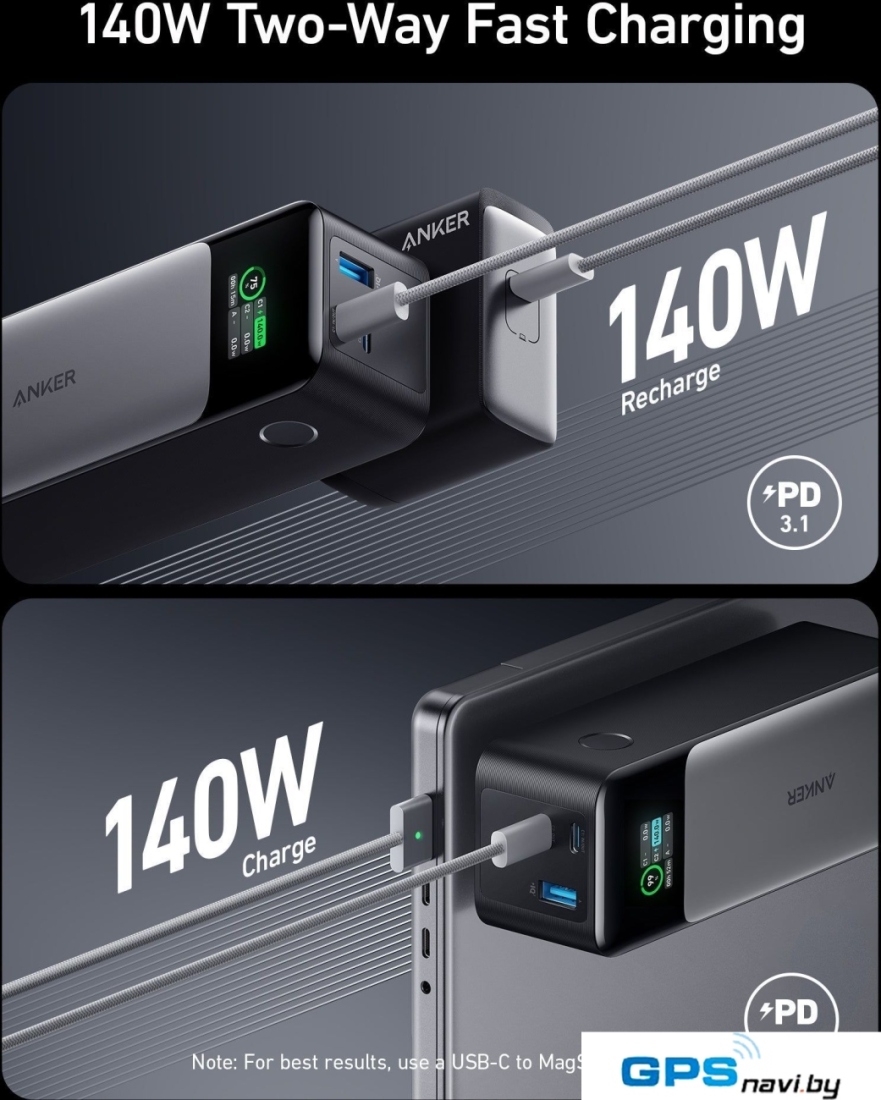 Внешний аккумулятор Anker 737 PowerCore 24000mAh (черный)