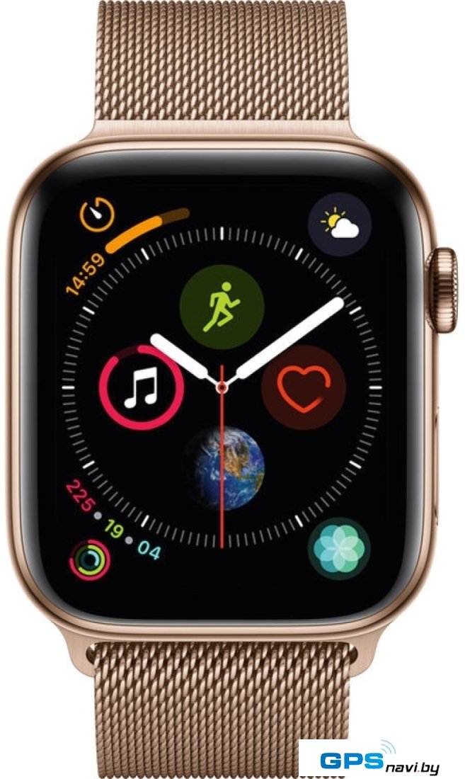 Умные часы Apple Watch Series 4 LTE 44 мм (сталь золотистый/миланский золотой)