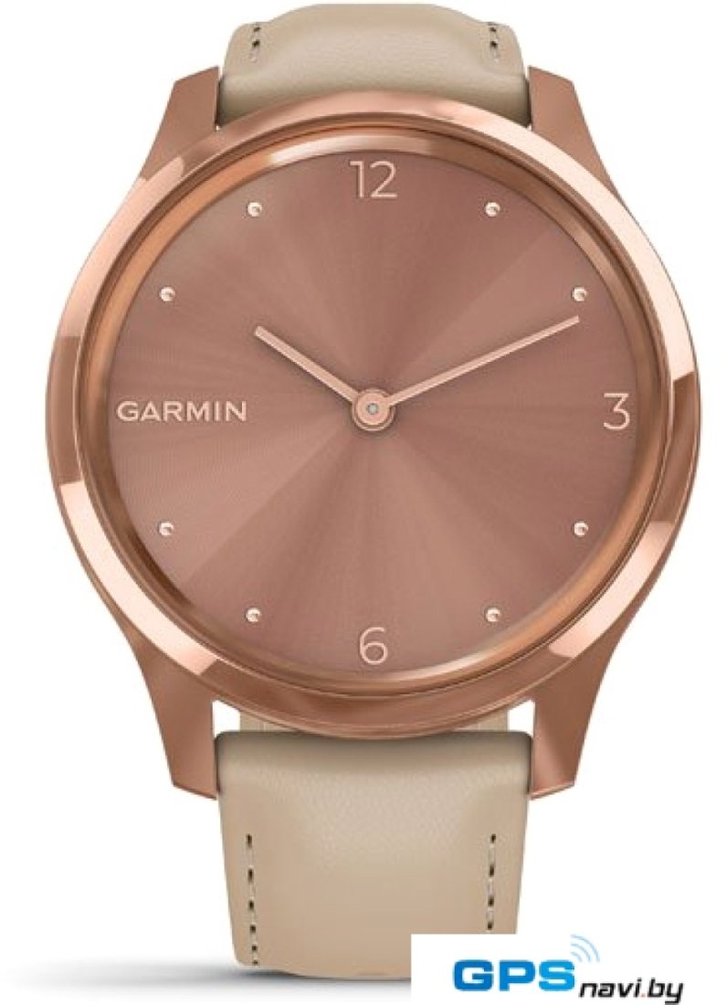 Гибридные умные часы Garmin Vivomove Luxe (золотистый/песочный)