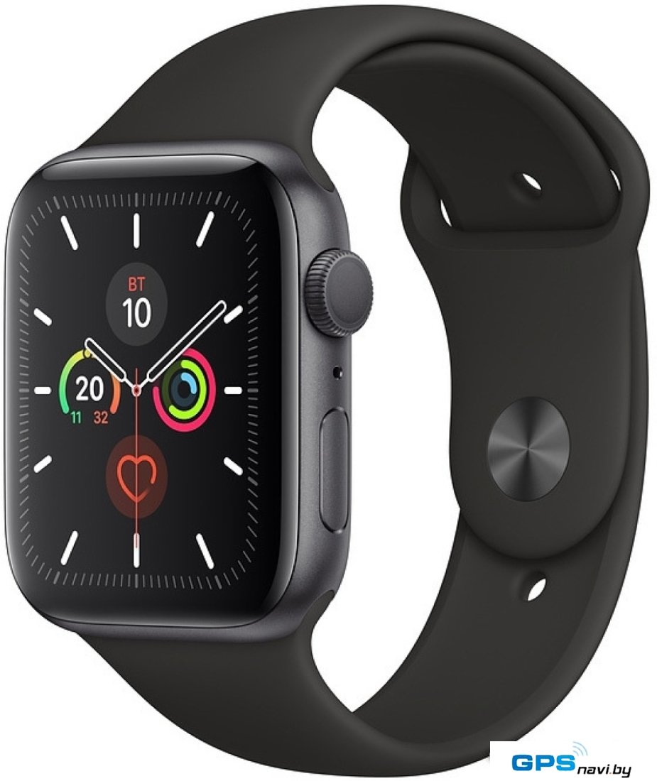 Умные часы Apple Watch Series 5 44 мм (алюминий серый космос/черный спортивный)