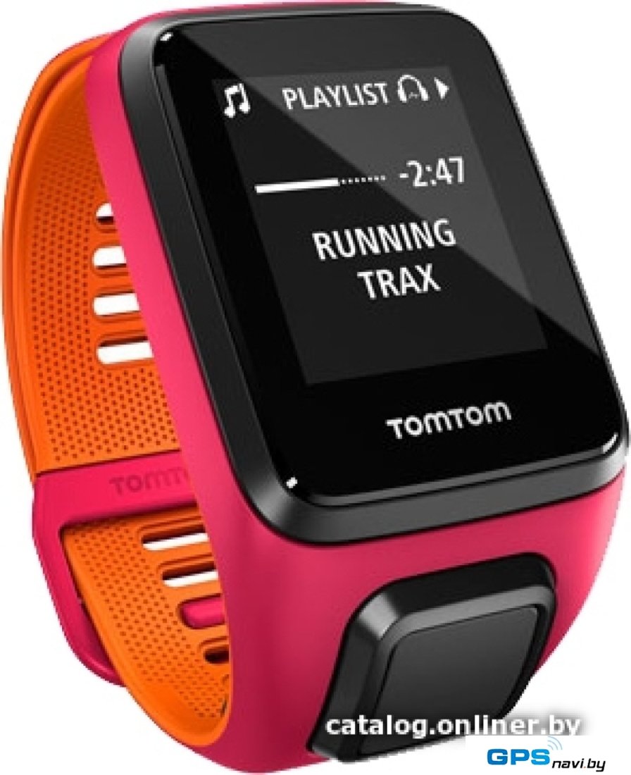 Умные часы TomTom Runner 3 Cardio + Music S (розовый/оранжевый)