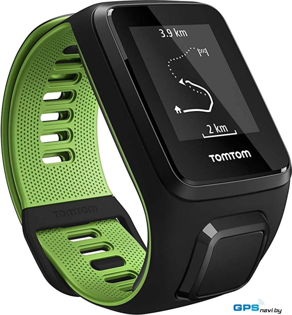 Умные часы TomTom Runner 3 Cardio L (черный/зеленый)