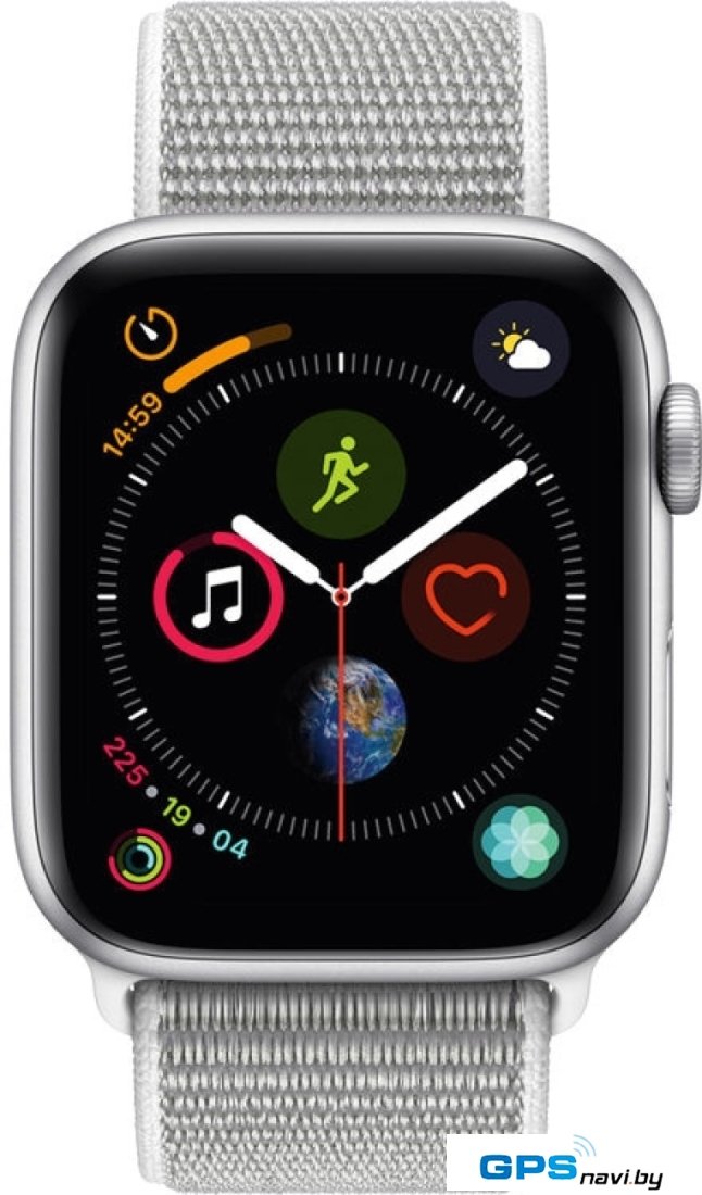 Умные часы Apple Watch Series 4 LTE 44 мм (алюминий серебристый/белая ракушка)