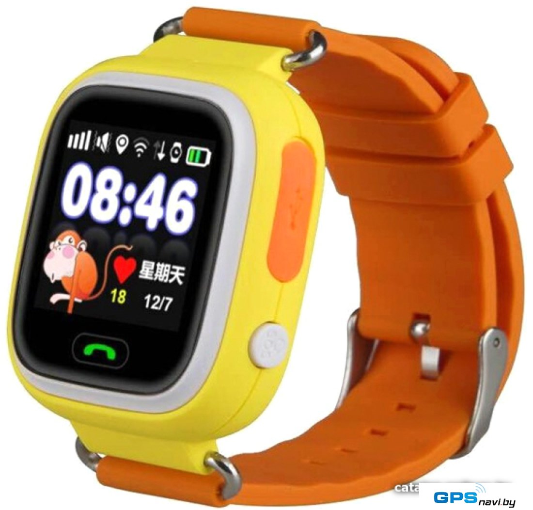 Умные часы Smart Baby Watch Q90 (оранжевый)