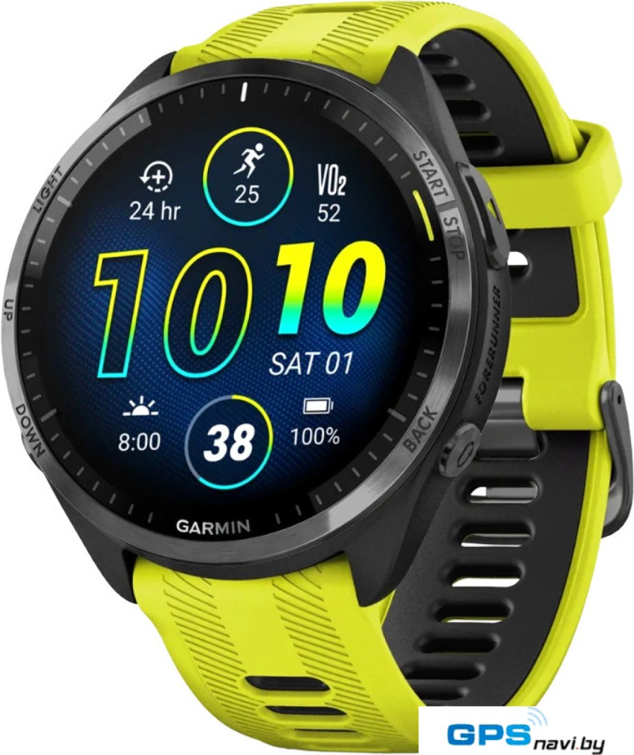 Умные часы Garmin Forerunner 965 (черный/желтый)