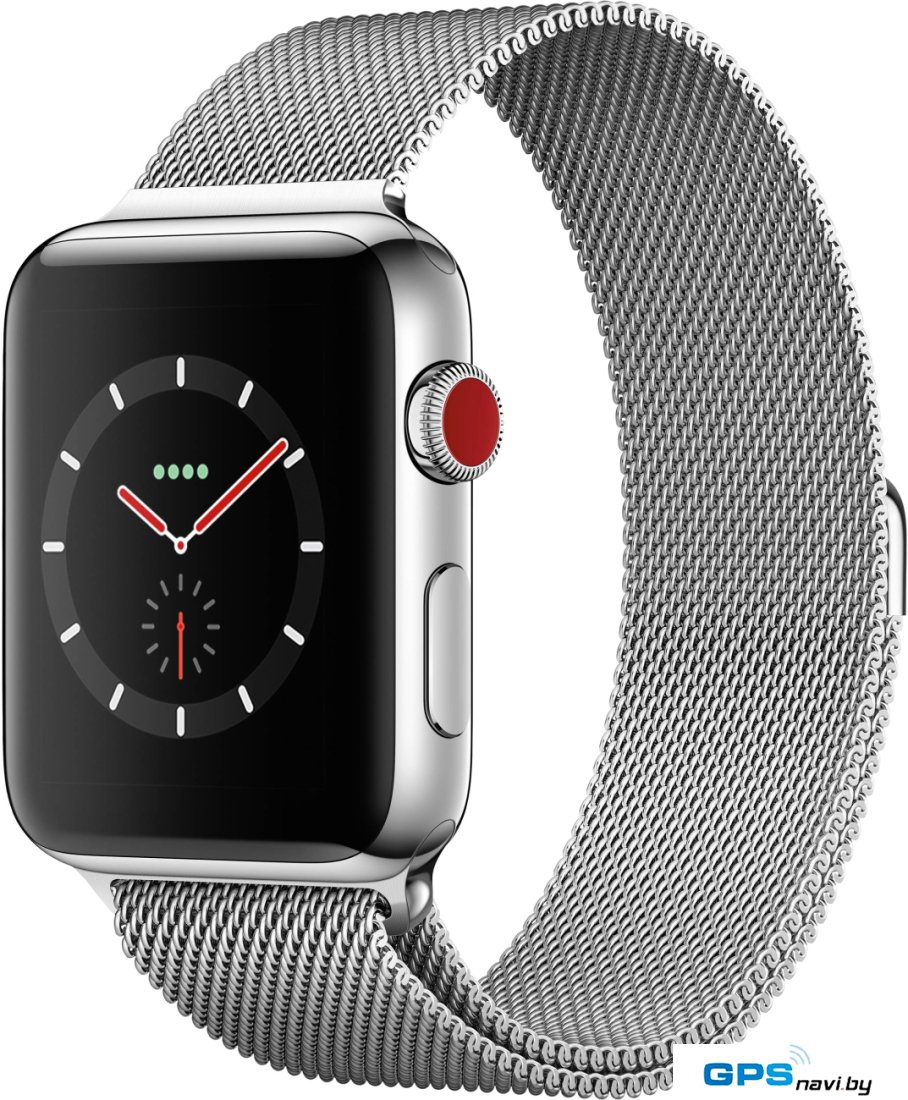 Умные часы Apple Watch Series 3 LTE 42 мм (сталь/миланский браслет)