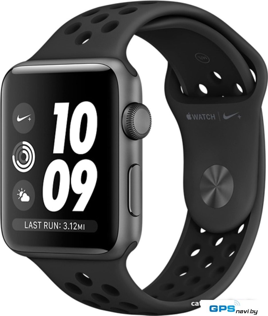 Умные часы Apple Watch Nike+ 42 мм (серый космос/антрацитовый, черный)