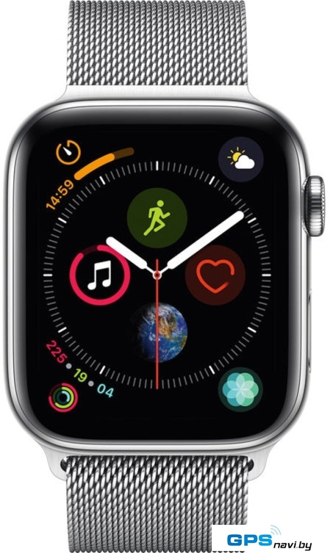 Умные часы Apple Watch Series 4 LTE 44 мм (сталь серебристый/миланский)