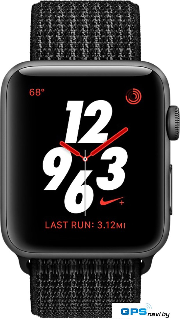 Умные часы Apple Watch Nike+ LTE 38 мм (алюминий серый космос/черный нейлон)