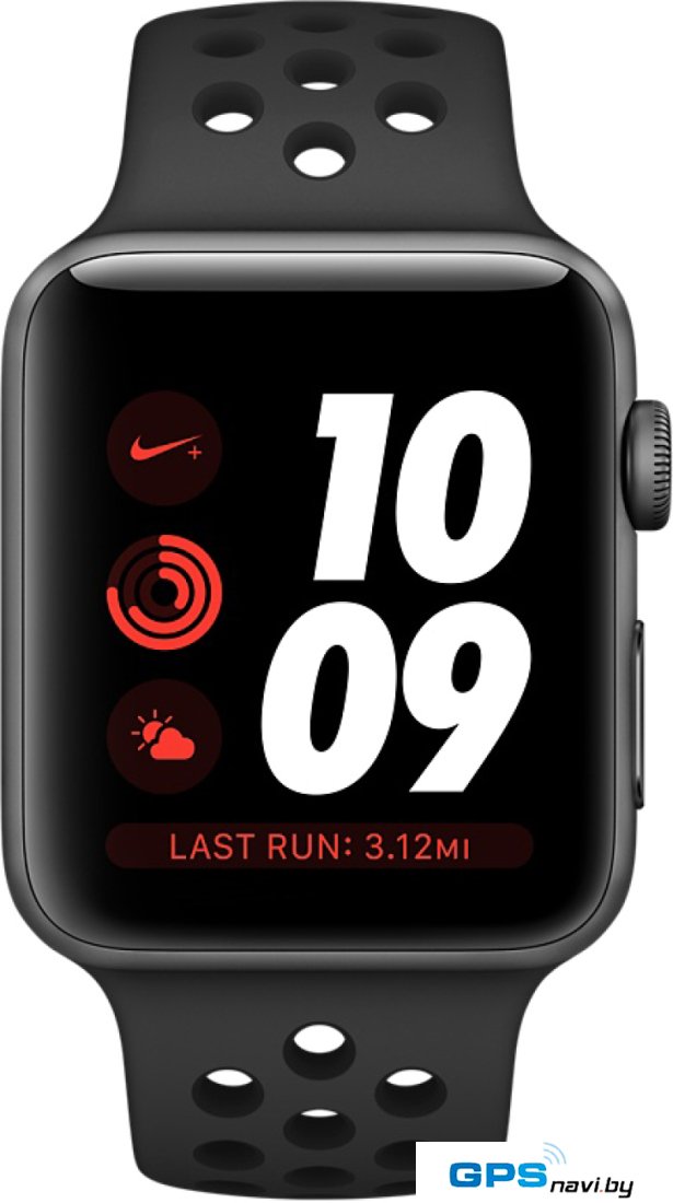 Умные часы Apple Watch Nike+ LTE 38 мм (алюминий серый космос/черный)