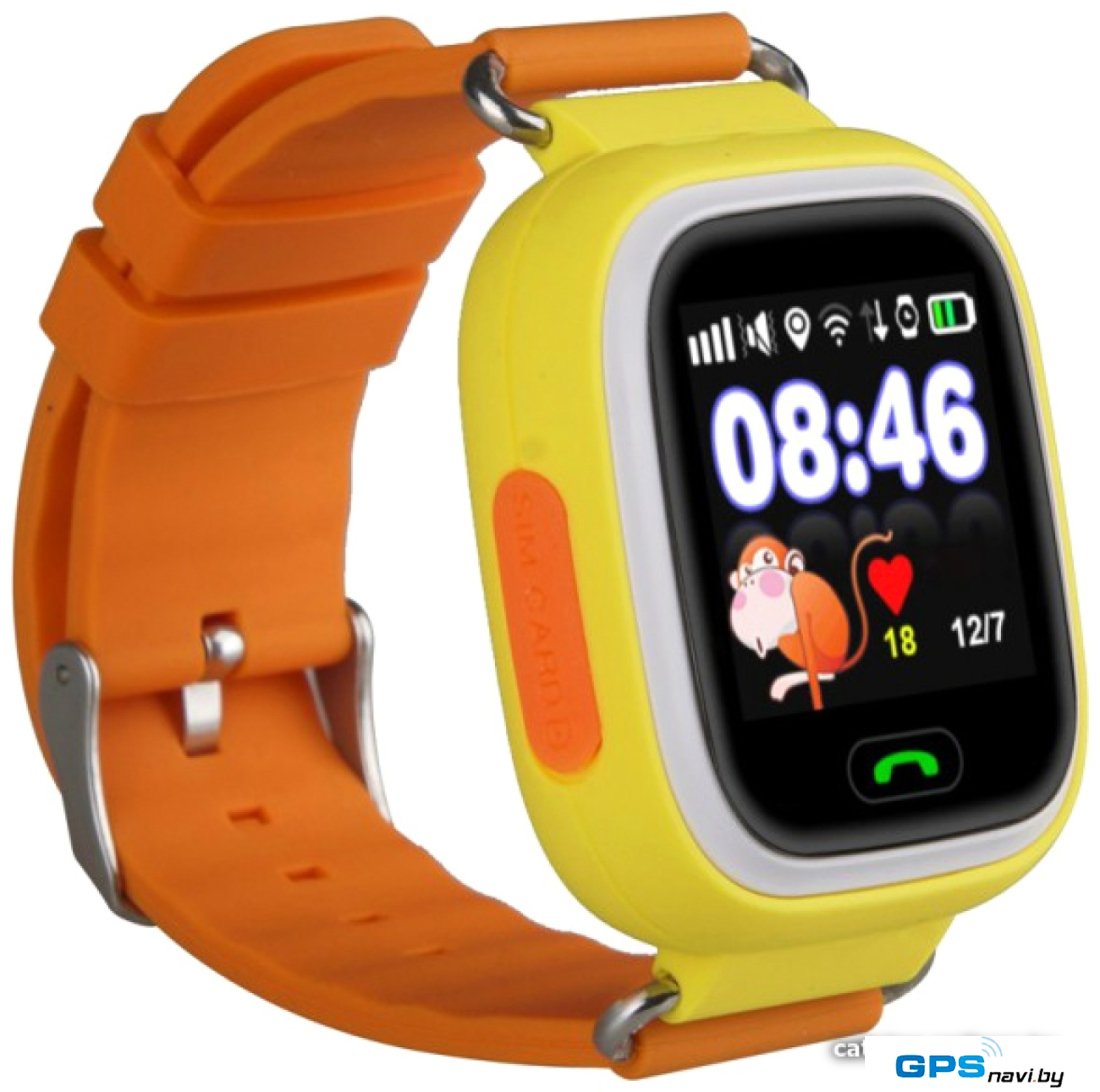 Умные часы Smart Baby Watch Q90 (оранжевый)