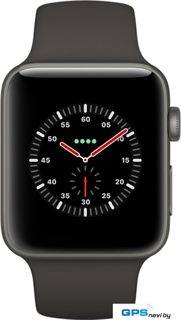 Умные часы Apple Watch Series 3 LTE 42 мм (серый керамический/черный)