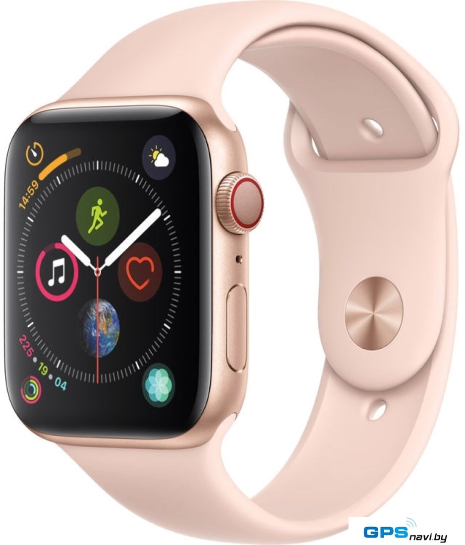 Умные часы Apple Watch Series 4 LTE 44 мм (алюминий золотистый/розовый песок)